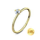 14K Gold Circular Nose Ring G14NSKR-15